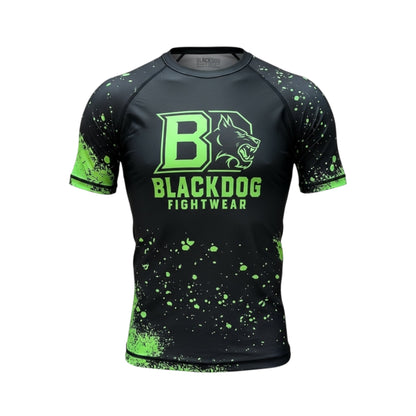 Rashguard Blackdog Green Rage - manches courtes