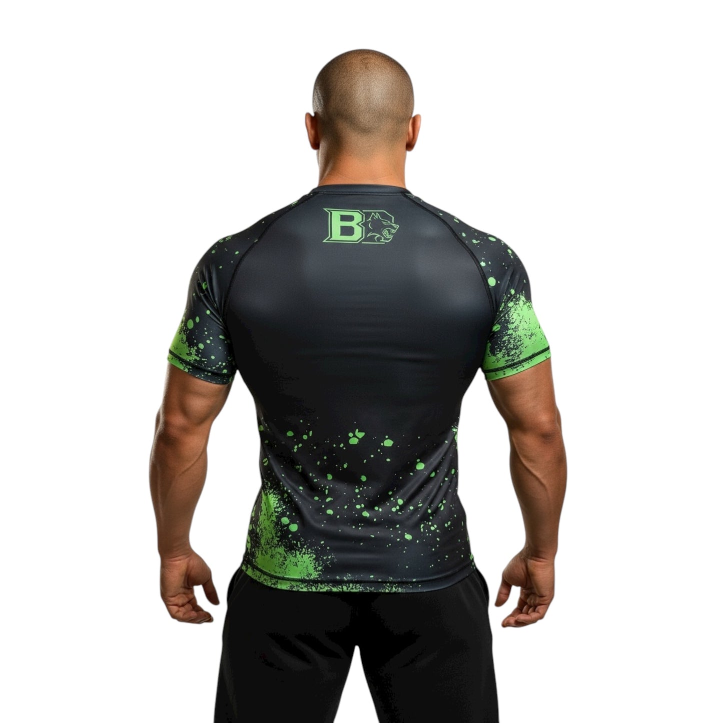 Rashguard Blackdog Green Rage - manches courtes