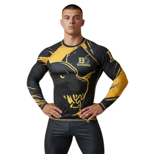 Rashguard Blackdog Yellow Alpha - manches longues
