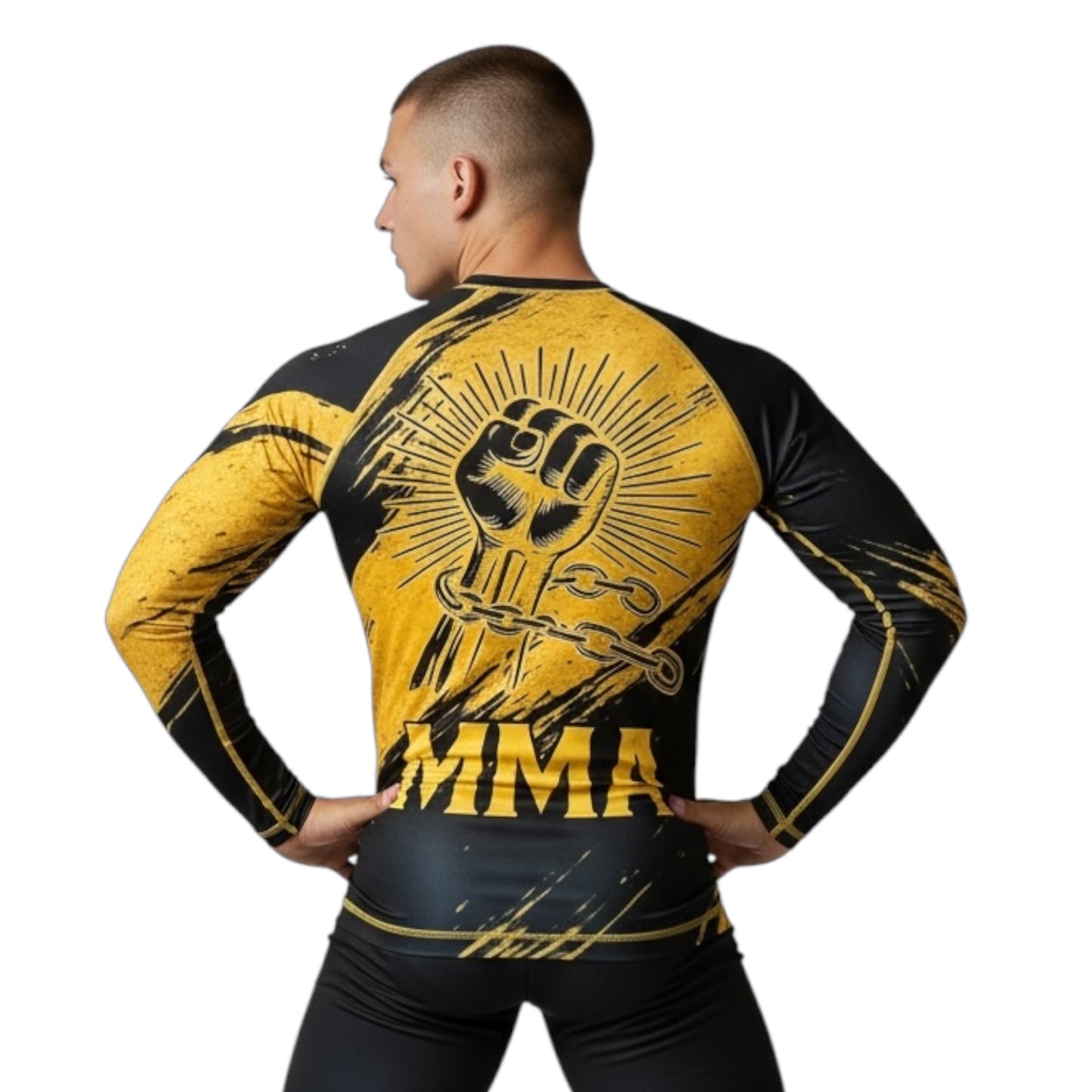 Rashguard Blackdog Yellow Alpha - manches longues